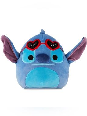 Disney Blue Stitch Plush with Red Heart Sunglasses